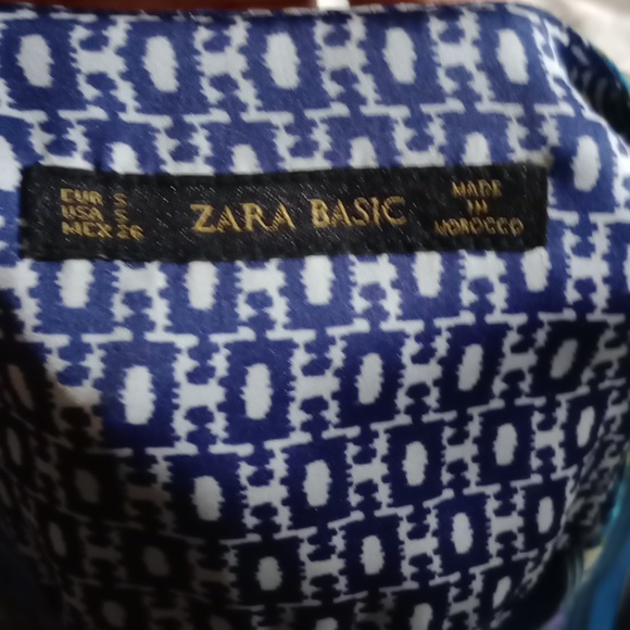 Zara basic geometric print tunic style dress size small - Picture 5 of 9